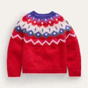 BODEN Cosy Fair Isle Jumper brand new without tags size 6-7 years
